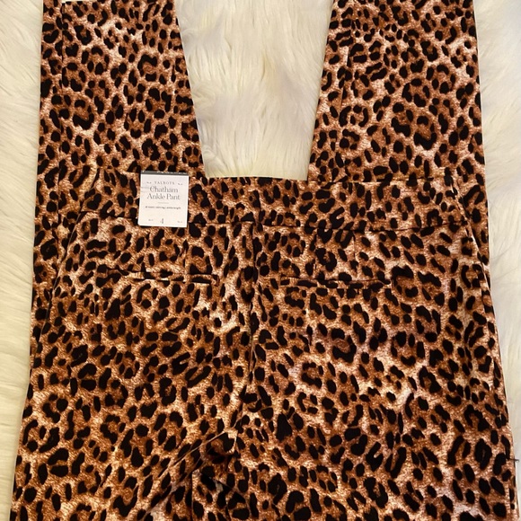 Talbots Chatham Ankle Pants - NWT - Size 4 - Leopard Print - Picture 8 of 11